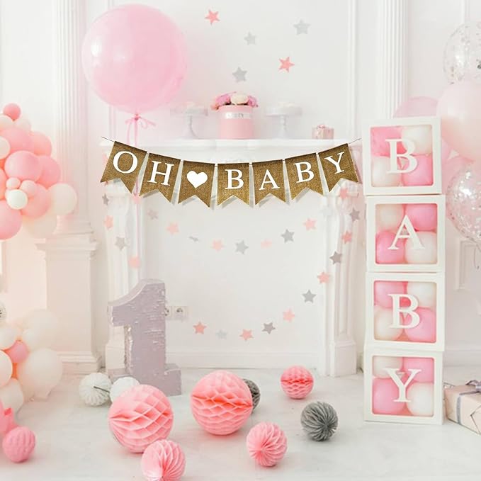 Anwyll Burlap Oh Baby Banner - Image 7