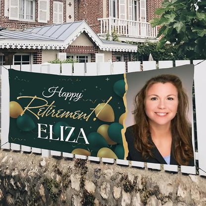 Personalized Retirement Banner, Retirement Party Decorations, Retirement Party - Image 3