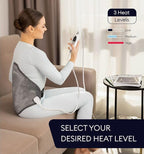 GENIANI XL Electric Heating Pad for Back Pain & Cramps Relief, 15"x24" Electric Throw with Auto Shut-Off, Adjustable Strap, Soft Fabric, Ideal for Lower Back & Stomach – Gift for Women & Men