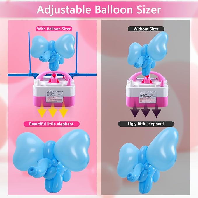 Balloon Pump Electric, 110V 600W Balloon Blower Inflator Dual Nozzle Air Pump - Image 7