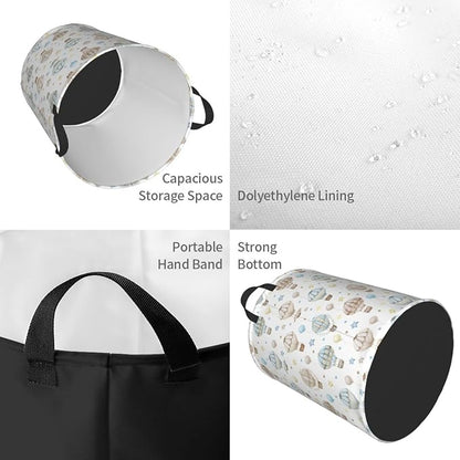 Cute Hot Air Balloons Laundry Hamper Bag - Image 3