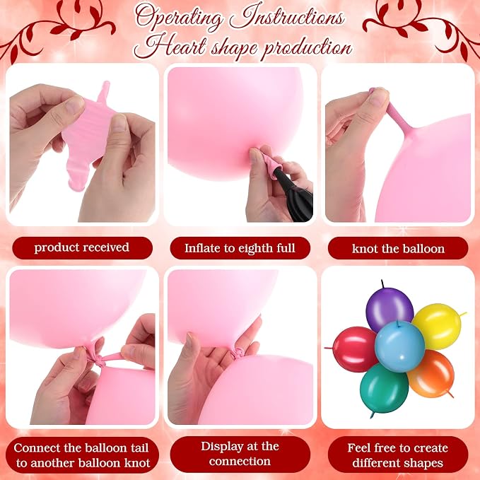 100 Pcs Link Balloon Quick Linking Latex Connected Balloons Linkable - Image 6
