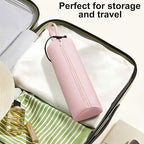 BUBM Hot Iron Holder & Mat, Heat Resistant Hair Tools Travel Bag Portable Organizer Cover Pouch for Curling Irons, Flat Irons, Hair Straightener and Styling (Pink)