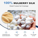 1 Piece Silk Bow Scrunchies for Hair-100% Pure Mulberry 22 Momme Silk Hair Tie, Elastic Ponytail Holder, Elegant Soft Bow Hair Ties Band for Women Hair Care, Multiple Colours (Gold)