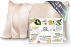 PROMEED 100% Silk Pillowcase for Hair and Skin, Both Sides Grade 6A+ 23mm Mulberry Silk Pillow Case with Hidden Zipper, 1400 TC, Soft & Smooth (Queen 20"x30", Champagne)