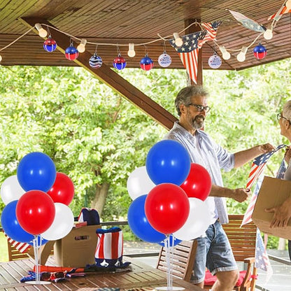 TONIFUL 4 Set Blue Red White Balloon Centerpiece - Image 5