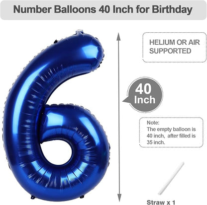 Numbers 5 Balloon 40Inch Navy Blue Balloons - Image 5