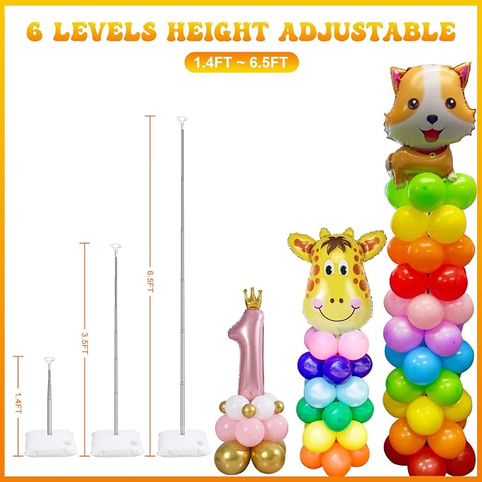 IDAODAN 2 Set Balloon Column Kit and Balloon Pump Electric, Balloon Column Stand - Image 2