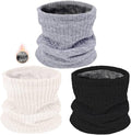 3 Pack Winter Neck Warmer & Ski Mask for Men Women Thermal Warm Fleece Face Mask Neck Gaiter Scarf Gift