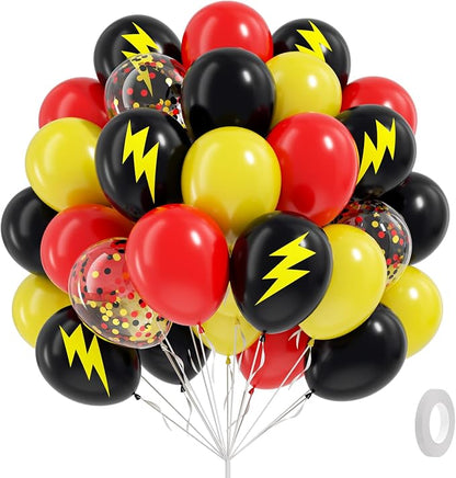 60pcs Black and Yellow Balloons 12inch by Leraqertra