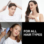 RHOS Detangler Hair Comb for Women and Men-Wide Tooth Comb for Curly,Thick,Wavy,Long Hair,Large Tooth Detangling Comb for Wet and Dry Hair-Styling Essentials Round Handle Hairdressing Comb(Gray)
