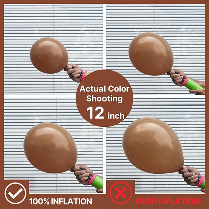 PartyWoo Brown Balloons 50pcs Boho Neutral Coffee Tan Fall Color | Balloons - Image 4