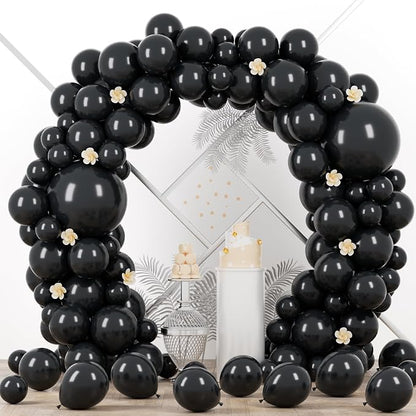Voircoloria 90pcs Black Balloons Garland Arch Kit, 18 12 10 5 Inch | by Voircoloria