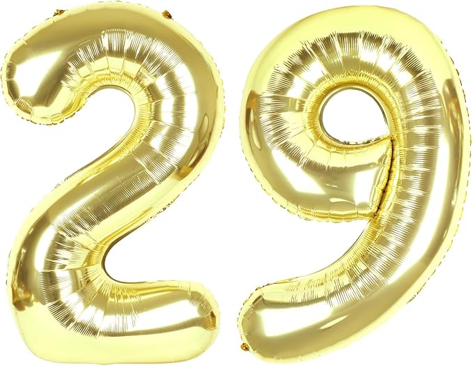 29 Balloon - Champagne Gold Birthday Number Balloons, 40 Inch Decorations | by ALPHADELTAPI