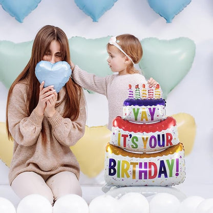 35" Standing Yay Happy Birthday Mylar Balloons 2pk | standing birthday balloon - Image 4
