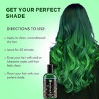 MOEHAIR Semi-Permanent Hair Color | Green Hair Dye 8 Oz | No Ammonia, Sulfate or Paraben | Vegan & Cruelty-Free | Gentle & Washable Formula | Voodoo Harmony Green Hair Color
