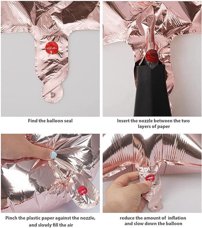 Rose Gold 60 Number Balloons Big Giant Jumbo Large Number 60 Foil Mylar Balloons - Image 6