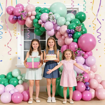 Pink and Green Balloons Garland Arch Kit - Image 2