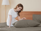 Sunflower King Pillowcases Set of 2, 100% Cotton King Size Pillow Cases 2, 20×40 inches Taupe Gray, Soft and Breathable