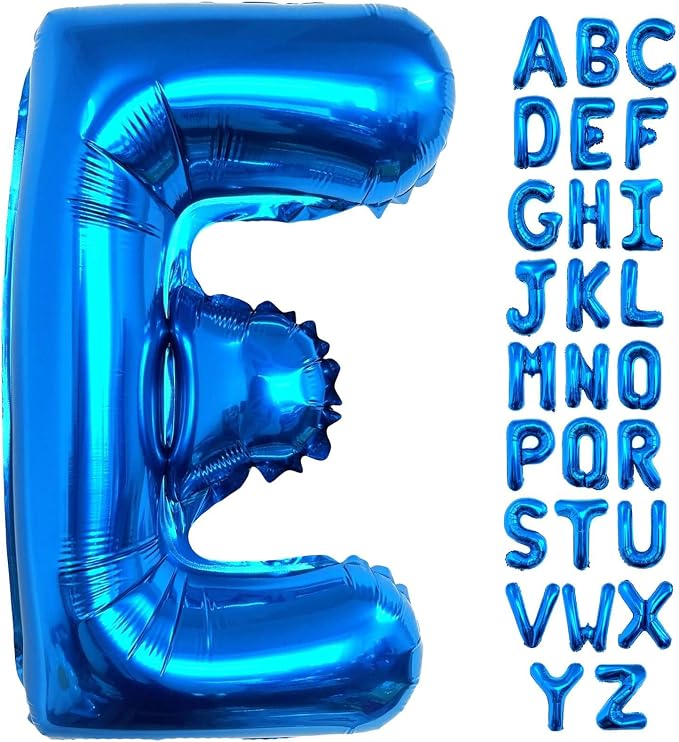 Lovoir 40 Inch Large Blue Letter E Balloons Big Size Jumbo Mylar Foil Helium by Lovoir