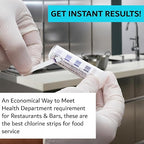 Chlorine Test Strips for Restaurants & Food Services, 4 x Vial of 100 Sanitizer Testing Kits, Precise Bleach Test Strips, 0-200 PPM Testing Kit for Sanitizing Solutions by FryOilSaver Co. FMP 142-1362