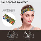 Headbands for Men & Women Chicken Rooster Garden Flowers Painting Floral Sweat Headband Non Slip Sweatband Sports Running Cycling Yoga Basketball Workout Football Training