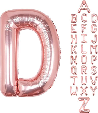 Letter Balloons Rose Gold 40 Inch D Large Big Foil Mylar Balloon | by Unknown