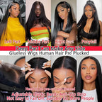 20 Inch Straight Wigs Human Hair 200 Density 13x6 HD Lace Front Wigs Human Hair Pre Plucked Glueless Wig with Baby Hair Straight Lace Front Wigs for Women