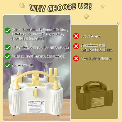 4-in-1 Electric Balloon Pump for All Balloons, Inflatables, and Sports Balls - Image 6