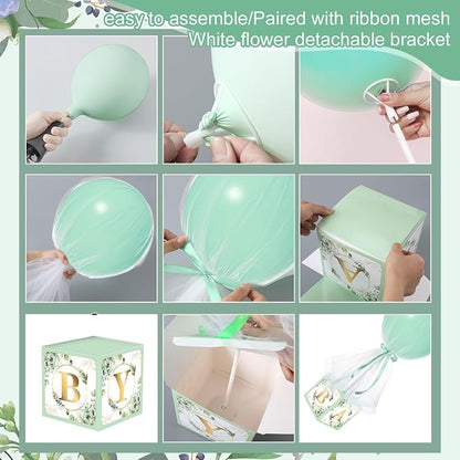 4 Set Sage Green Tulle Tutu Balloon - Image 3