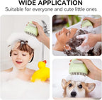 MOCHTERO Scalp Massager with Shampoo Dispenser, for Stress Relax Hair Growth,Handheld Hair Silicone Brush,Green