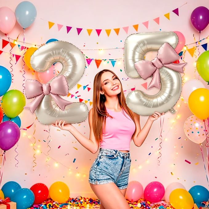 40 Inch Cream Number 5 Balloon - Image 4
