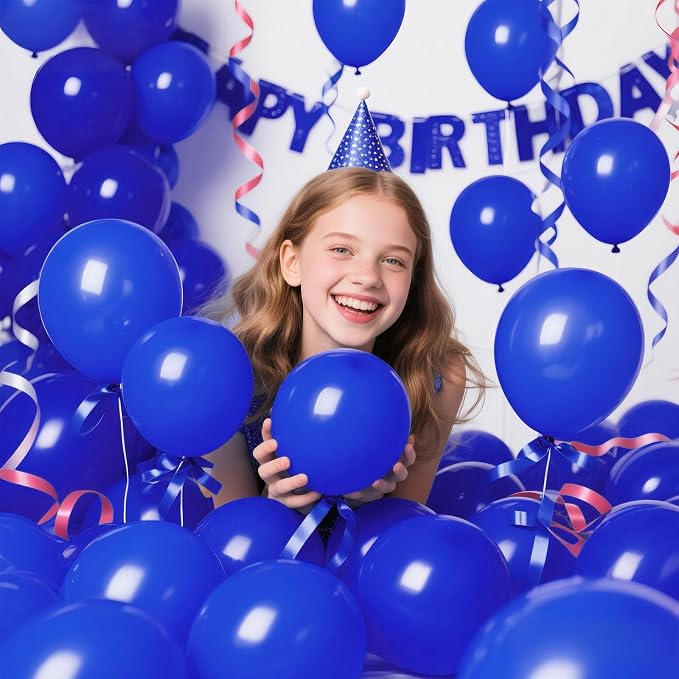 200pcs Royal Blue Balloons 5 Inch, Small Mini Latex Balloons - Image 4
