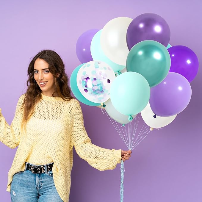 RUBFAC Purple Party Balloons - Image 5