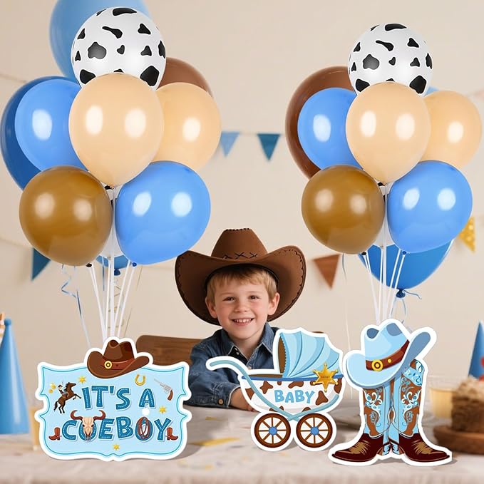 6 Sets Cowboy Baby Shower Balloon Stand Kit - Image 8