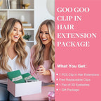 GOO GOO Clip in Hair Extensions Real Human Hair, Remy Human Hair Extensions Clip ins for Women, Natural Human Hair, 18inch 120g 7Pcs, 60A Platinum Blonde