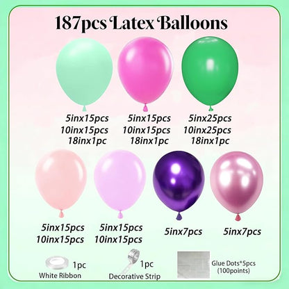 Pink and Green Balloons Garland Arch Kit - Image 3
