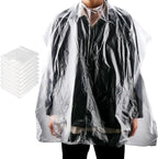 400 Pcs 35 x 47 Inch Disposable Clear Plastic Hair Salon Capes, Waterproof Barber Capes for Barbershop and Salon
