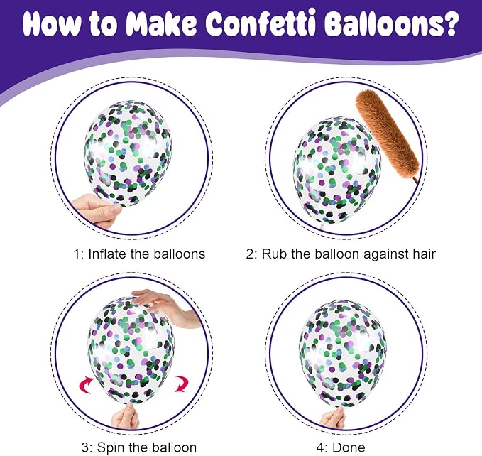 Green Purple Black Balloons, 12 Inch Truck Metallic Purple Pearl Purple Dark - Image 4