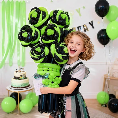 260 Light Green Long Balloons for Balloon Garland Thickening Skinny Latex - Image 6