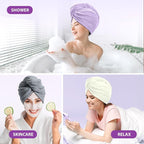 YFONG Larger Microfiber Hair Towel Wrap for Women, Purple, 30" X 10.2"