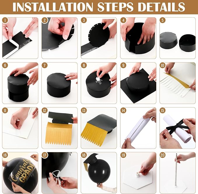 2 Sets 2026 Graduation Party Decorations 6.6ft Balloon Column Stand Kits Height - Image 5