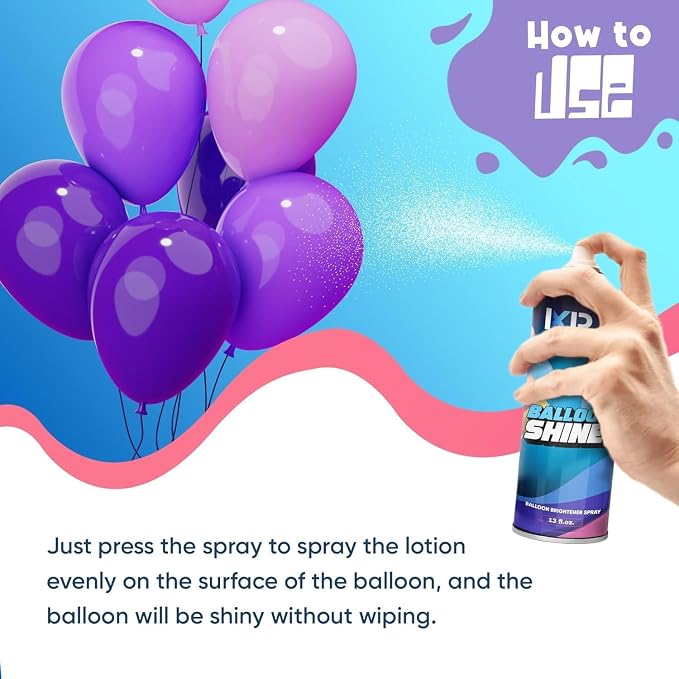 Balloon Shine Spray for Party, 1 Pack x 16.9 oz, Balloons Spray Silicone | - Image 4