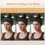 6 Pack Wide Headbands for Women - No Slip Hair Bands for Sports Yoga Workout Running Daily Use, Soft Stretchy Elastic Sweat Wicking Head Wraps Hair Accessories