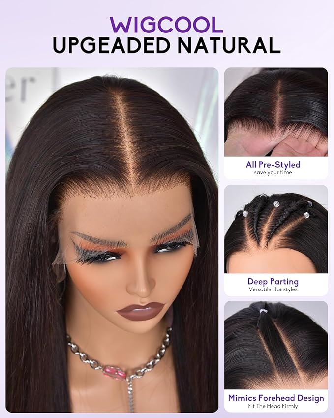 13x6 Lace Front Wigs Human Hair 180 Density Straight Transparent Lace Front Wigs Human Hair Pre Plucked Wigs for Women Glueless Wigs No Synthetic Blend Triple Lifespan 3X 30inch