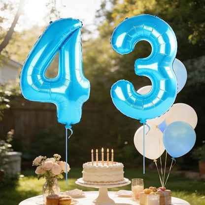 40 Inch Number 43 Balloons for 43rd Birthday Party Decorations, 0-100 Jewelry - Image 3