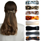 Hair Clips for Women,3.5 Inch Acetate Medium Hair Claw Clips for Women Thin Thick Curly Hair,Strong Hold No Slip Grip,French Classic Multicolor （Dark Brown Tortoiseshell Bow）