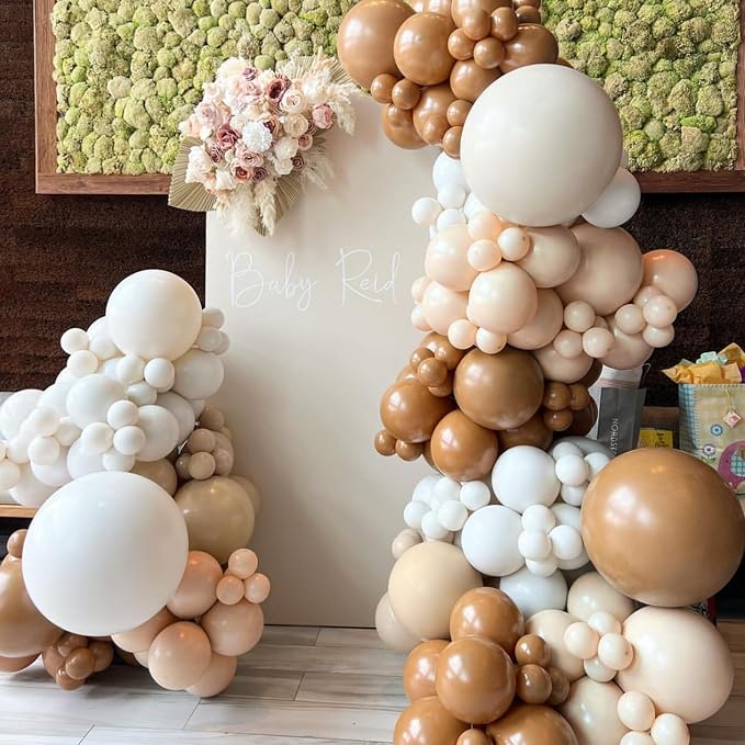 Awenztech 110pcs Nude Balloon Arch Garland Kit 18 12 10 5 inch | Baby Shower - Image 7