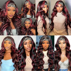 20 20 20 Inch Highlight Bundles Human Hair Red Body Wave Bundles Niegmeag 2 Tone Black and Burgundy Body Wave Bundle Brazilian Virgin Remy Hair Extensions