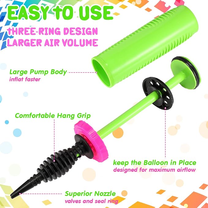 16 Pcs Handheld Balloon Air Pump Inflator Air Pump - Image 3
